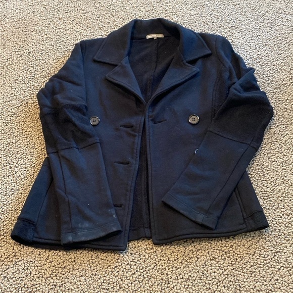 James Perse Navy Blue Pea Coat Size 1 in GUC - Picture 1 of 9